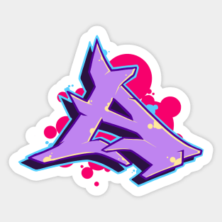 Letter A - Graffiti Street Art Style Sticker